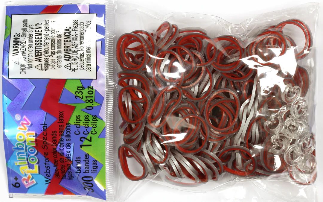 Rainbow Loom Elastics - Medieval Red