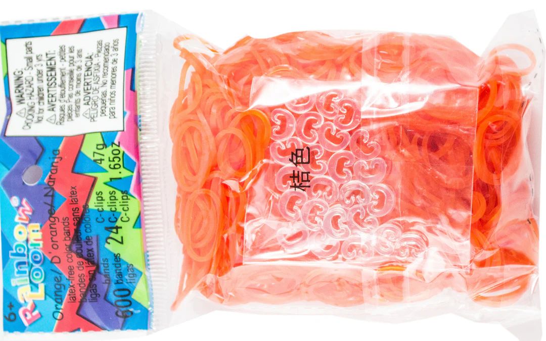 Rainbow Loom Elastics - Orange