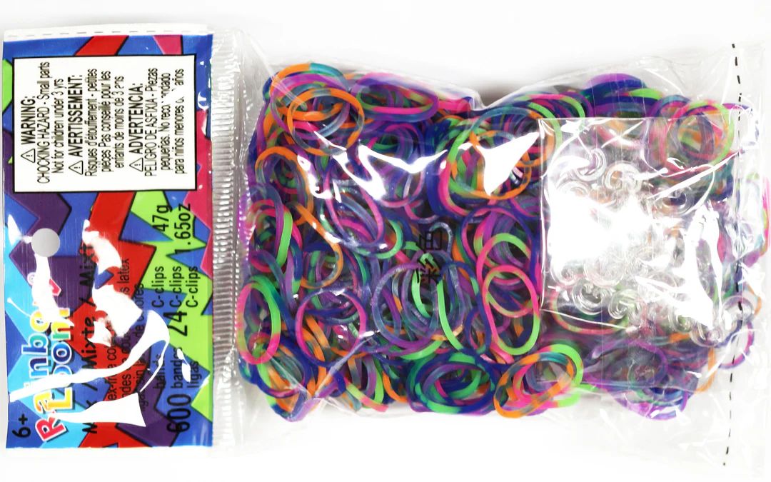 Rainbow Loom Elastics - Rainbow Tie Dye