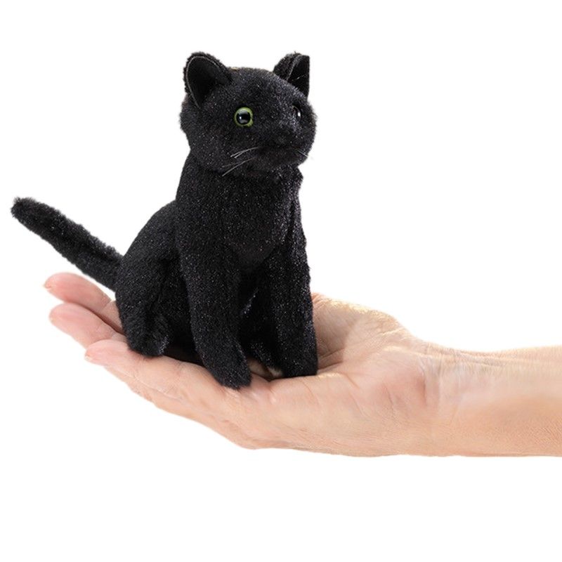 Folkmanis - Mini - Black Cat Finger Puppet