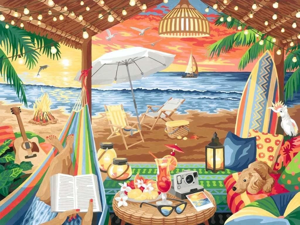 CreArt Paint By Number - Cozy Cabana
