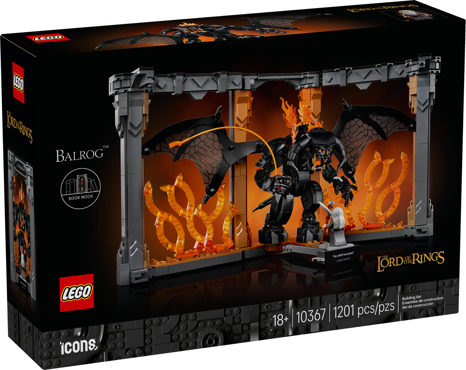 LEGO® ICONS - The Lord of the Rings: Balrog Book Nook