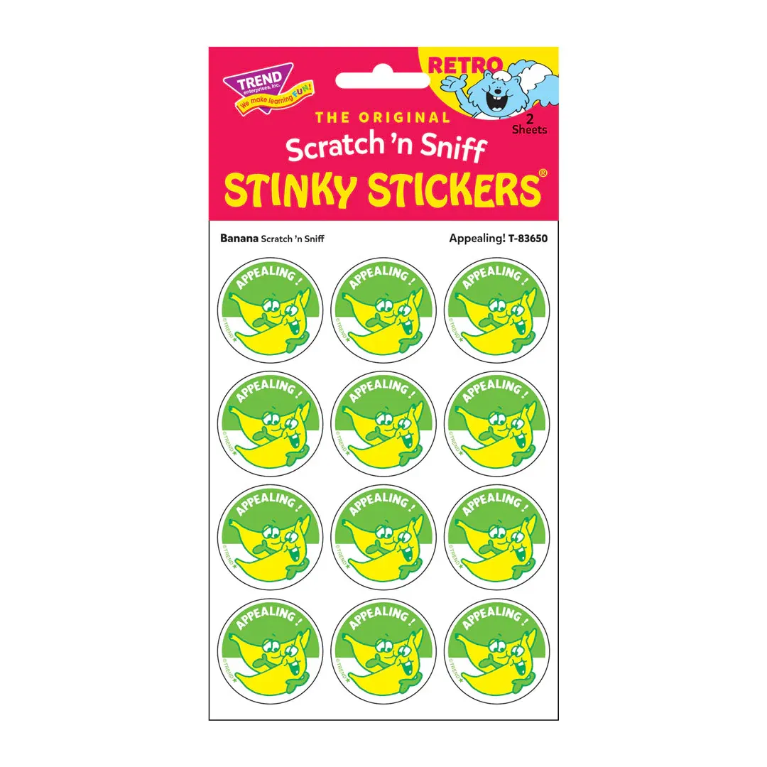 Scratch &#39;N Sniff Stinky Stickers - Appealing!, Banana