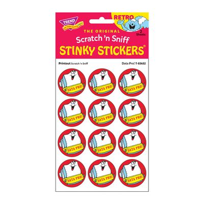 Scratch &#39;N Sniff Stinky Stickers - Data Pro!, Printout