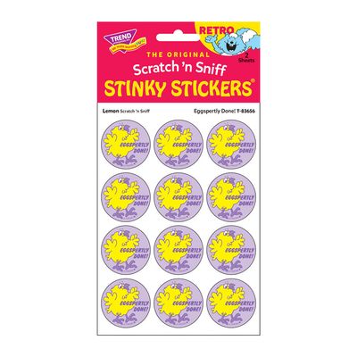 Scratch 'N Sniff Stinky Stickers - Eggspertly Done!, Lemon