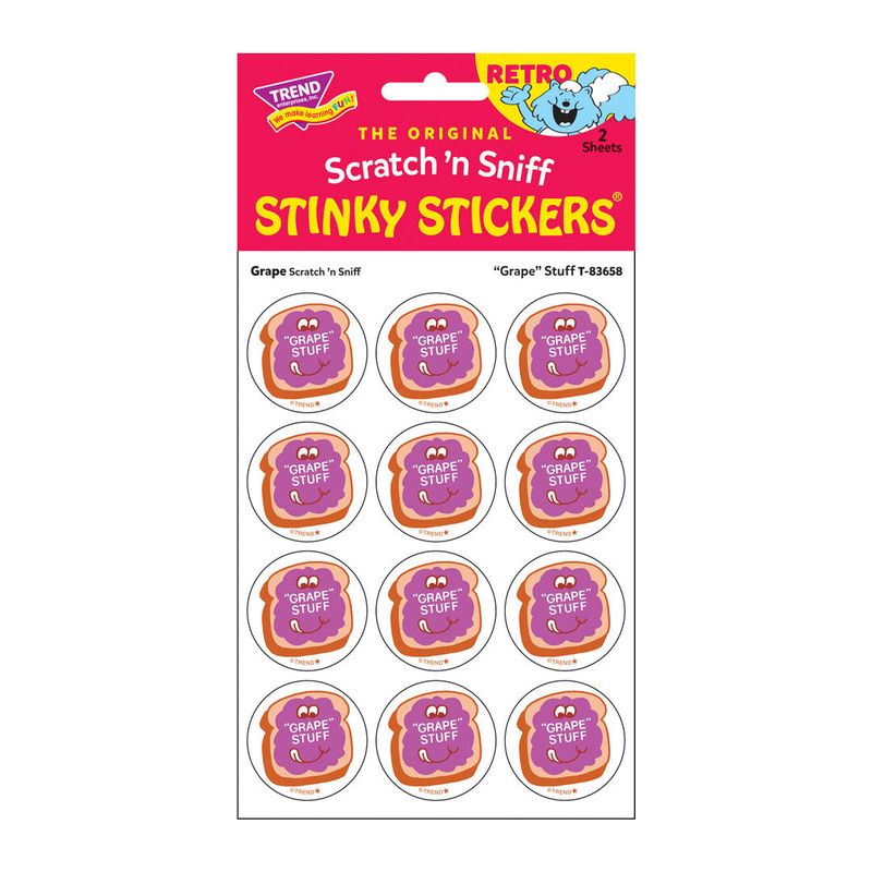 Scratch &#39;N Sniff Stinky Stickers - &quot;Grape&quot; Stuff, Grape