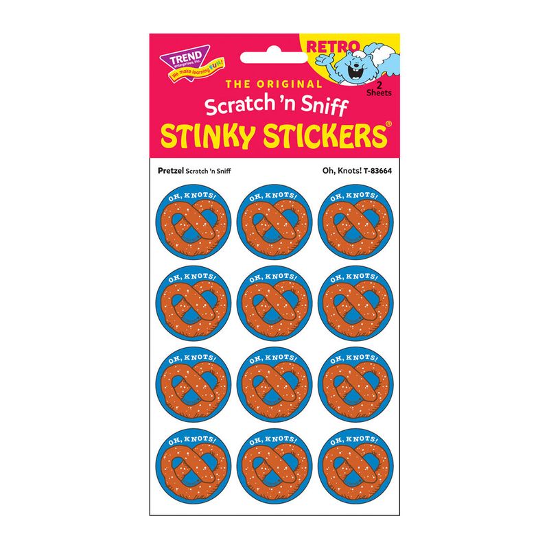 Scratch &#39;N Sniff Stinky Stickers - Oh, Knots!, Pretzels