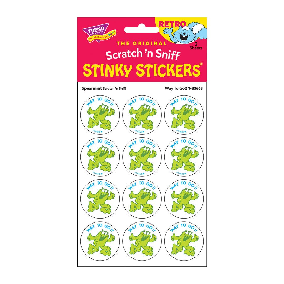 Scratch &#39;N Sniff Stinky Stickers - Way to Go!, Spearmint