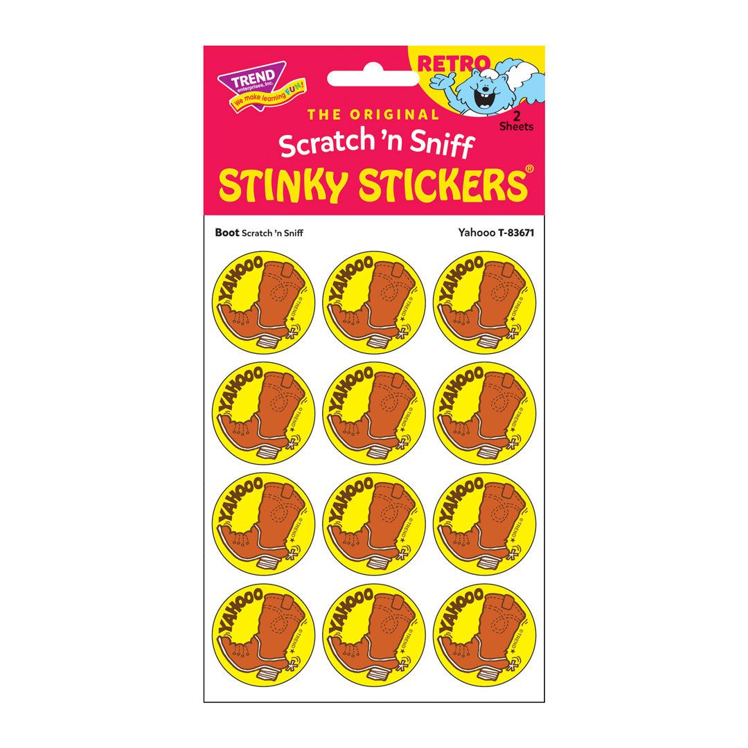 Scratch &#39;N Sniff Stinky Stickers - Yahoo, Boot