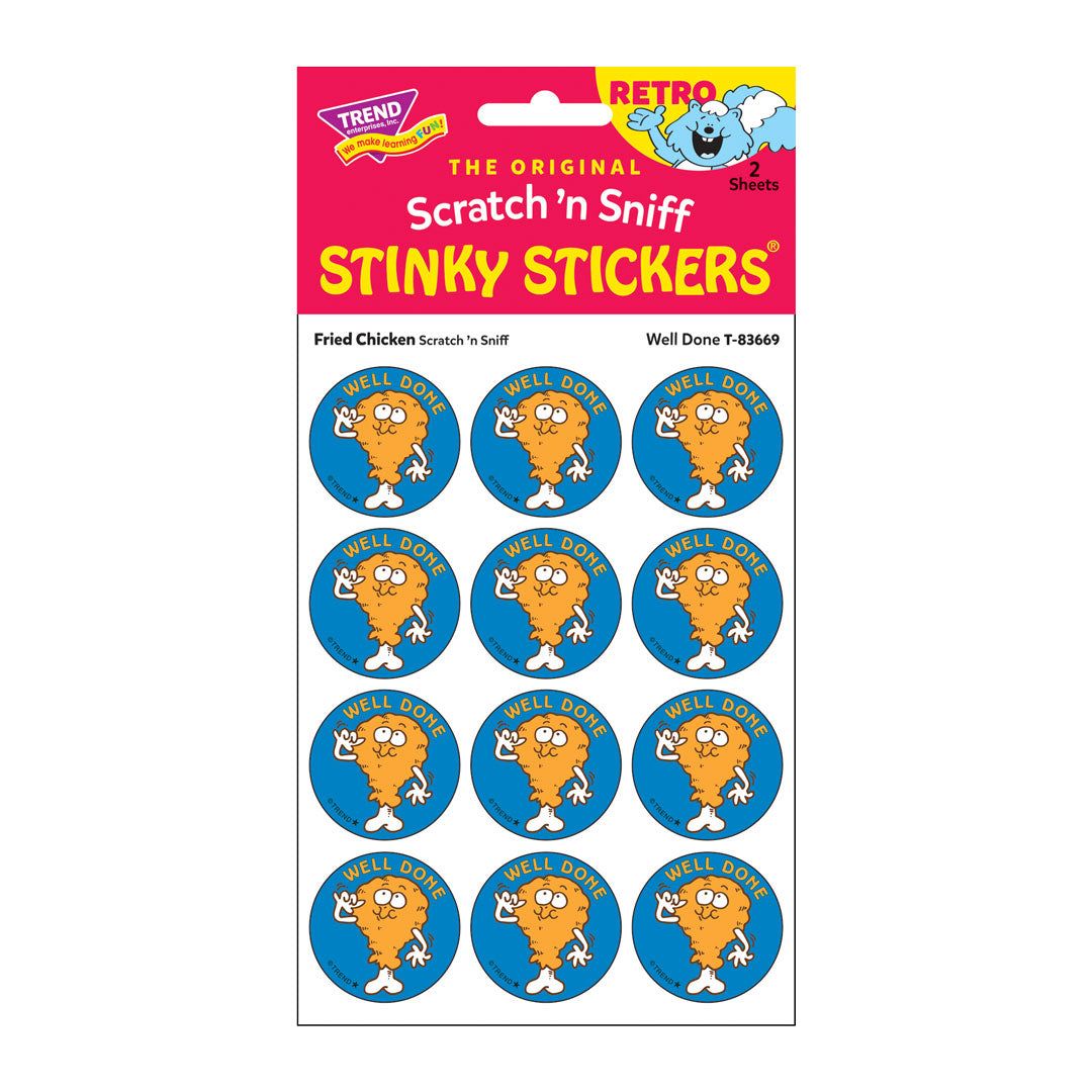 Scratch &#39;N Sniff Stinky Stickers - Well Done, Fried Chicken