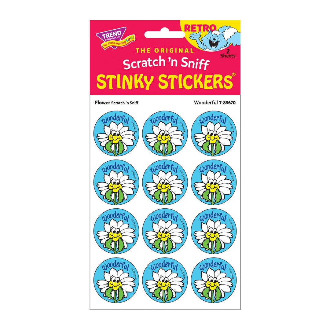 Scratch &#39;N Sniff Stinky Stickers - Wonderful, Flower