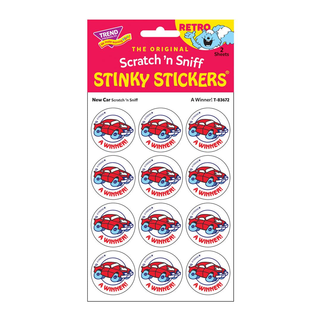 Scratch &#39;N Sniff Stinky Stickers - A Winner!, New Car
