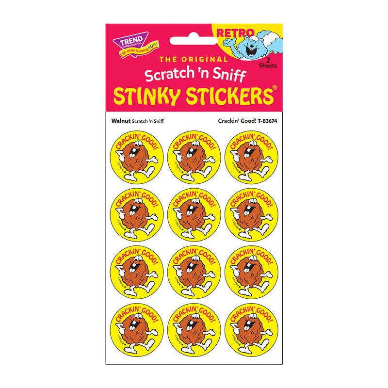 Scratch &#39;N Sniff Stinky Stickers - Crackin&#39; Good!, Walnut