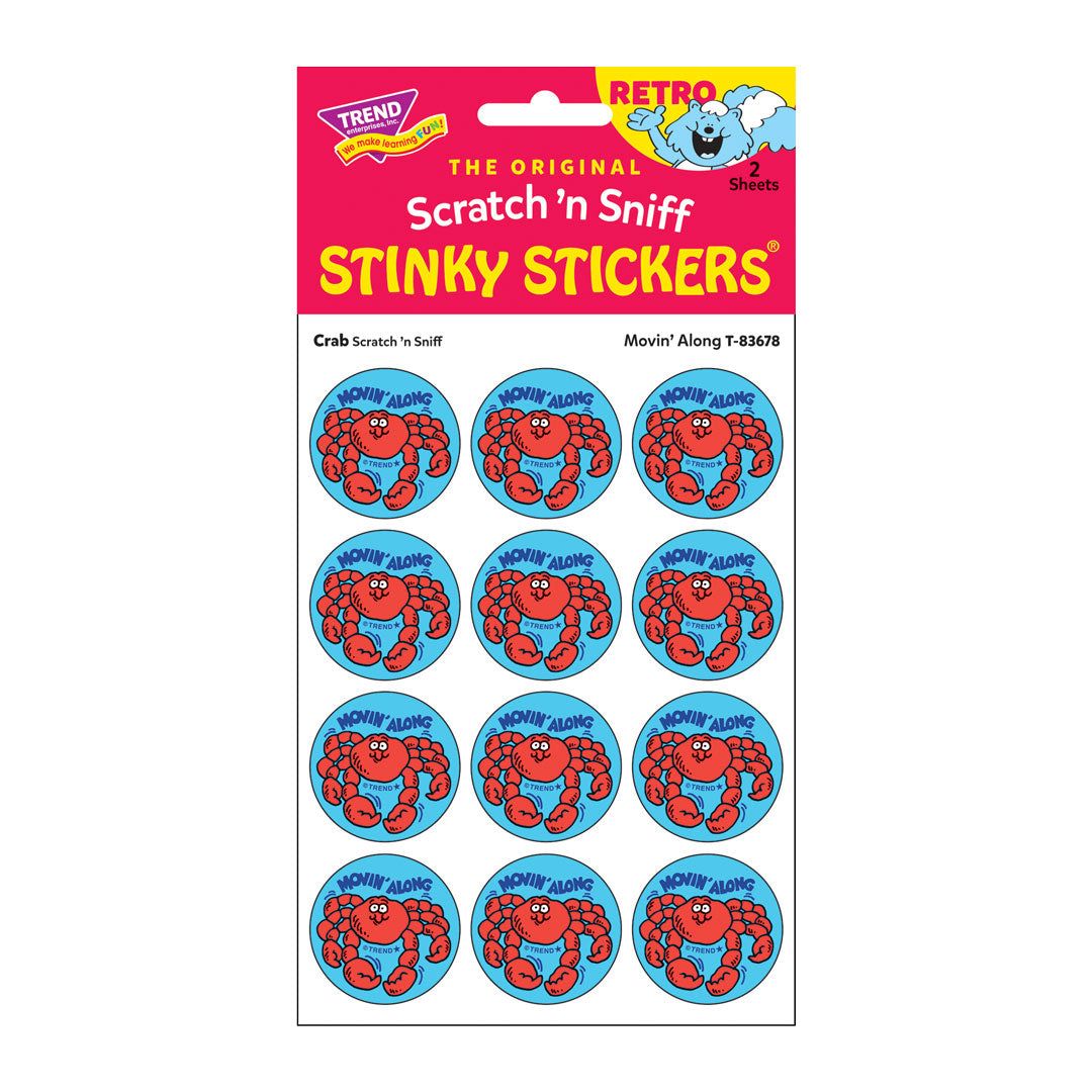Scratch &#39;N Sniff Stinky Stickers - Movin&#39; Along, Crab