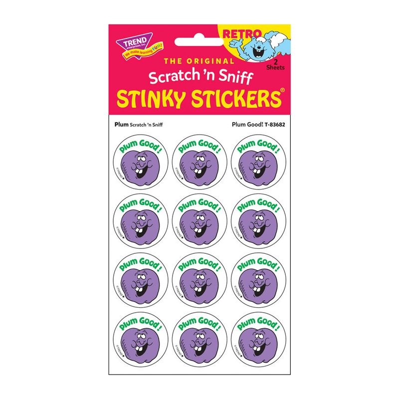 Scratch &#39;N Sniff Stinky Stickers - Plum Good!, Plum