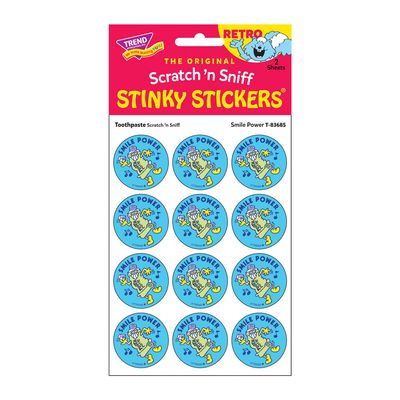Scratch 'N Sniff Stinky Stickers - Smile Power, Toothpaste
