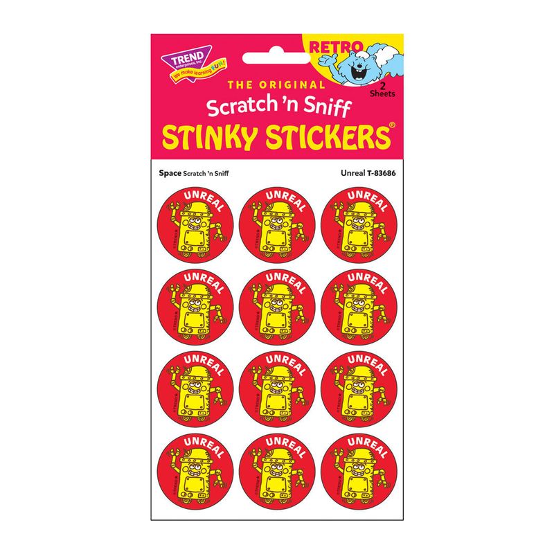 Scratch &#39;N Sniff Stinky Stickers - Unreal, Space