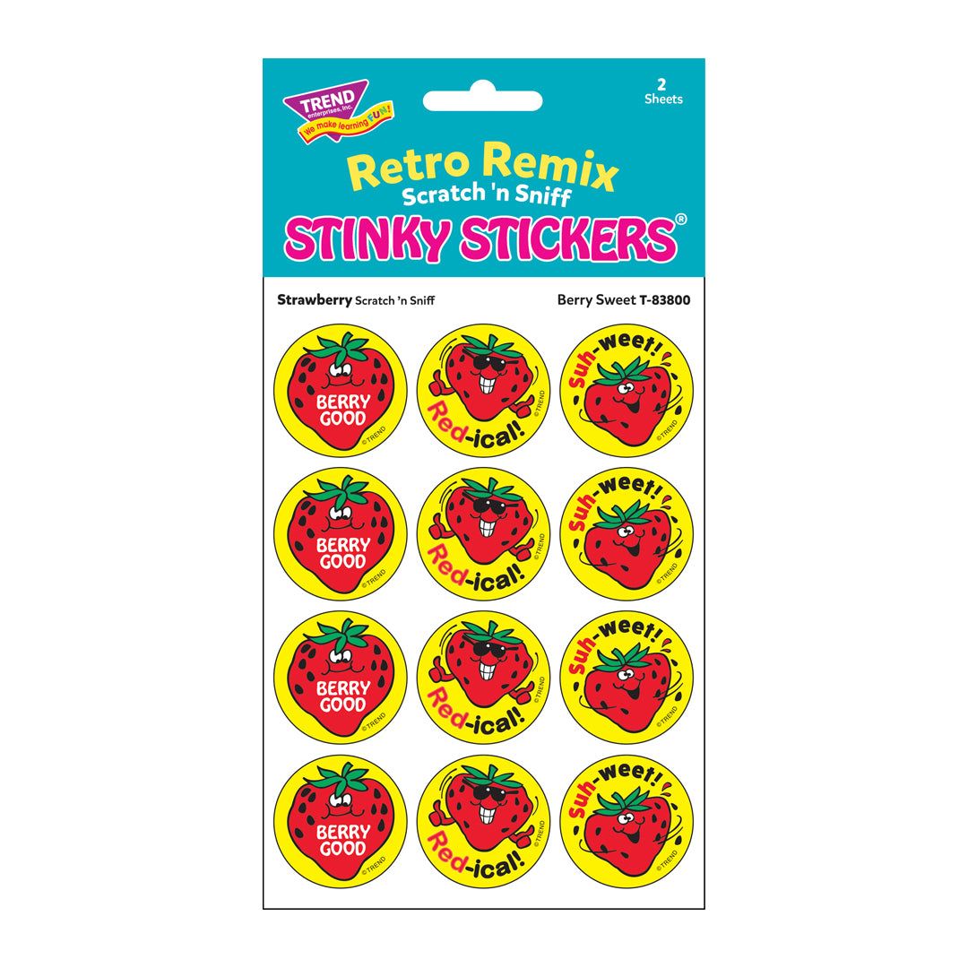 Scratch &#39;N Sniff Stinky Stickers - Berry Sweet, Strawberry