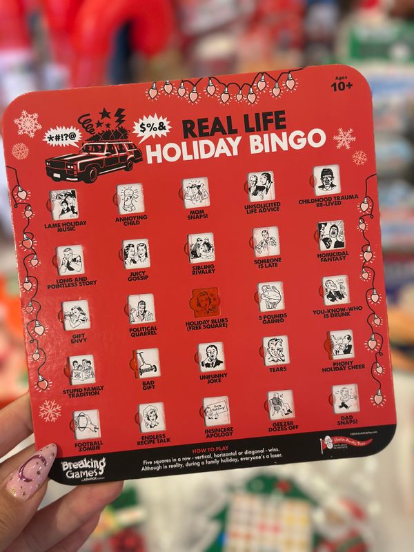 Real Life Holiday Bingo
