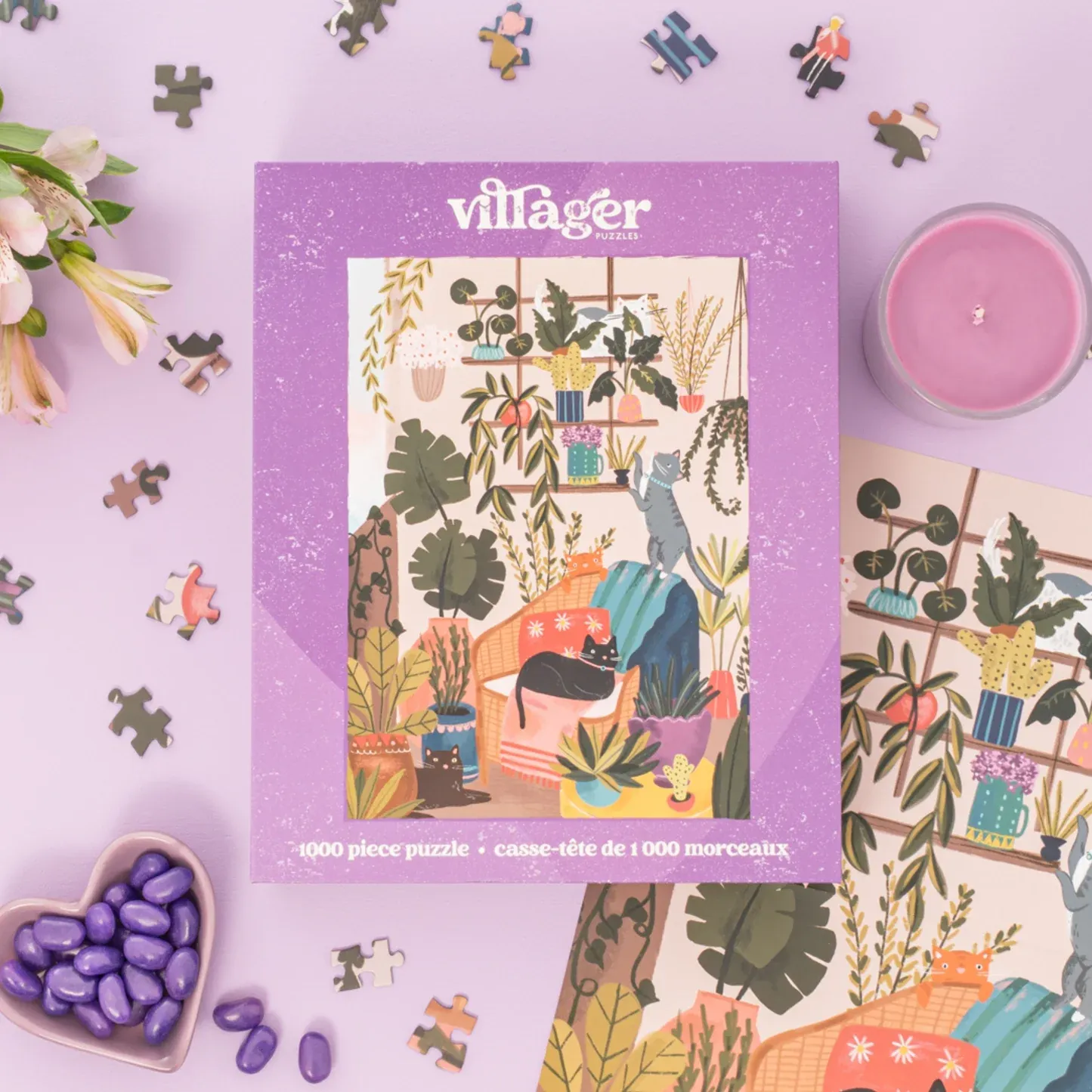 1000pc: Balcony Cats