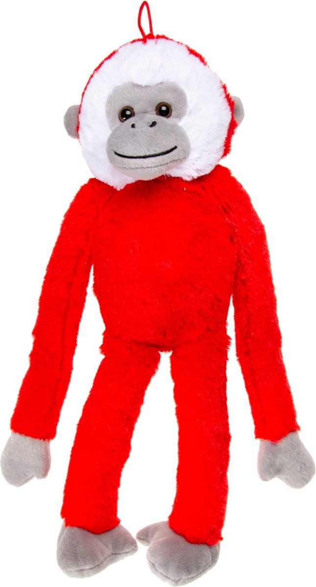 Christmas Monkey Plush, Red