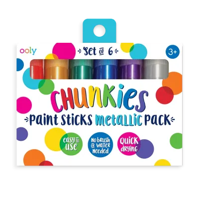 Chunkies Paint Sticks 6 pk - Metallic