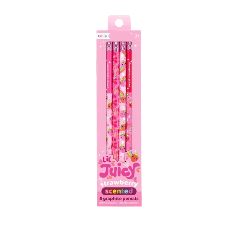 Lil' Juicy Graphite Pencils - Strawberry