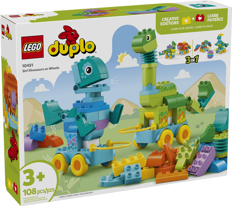 LEGO® DUPLO - 3in1 Dinosaurs on Wheels
