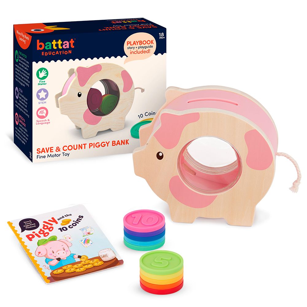 Battat - Save &amp; Count Piggy Bank