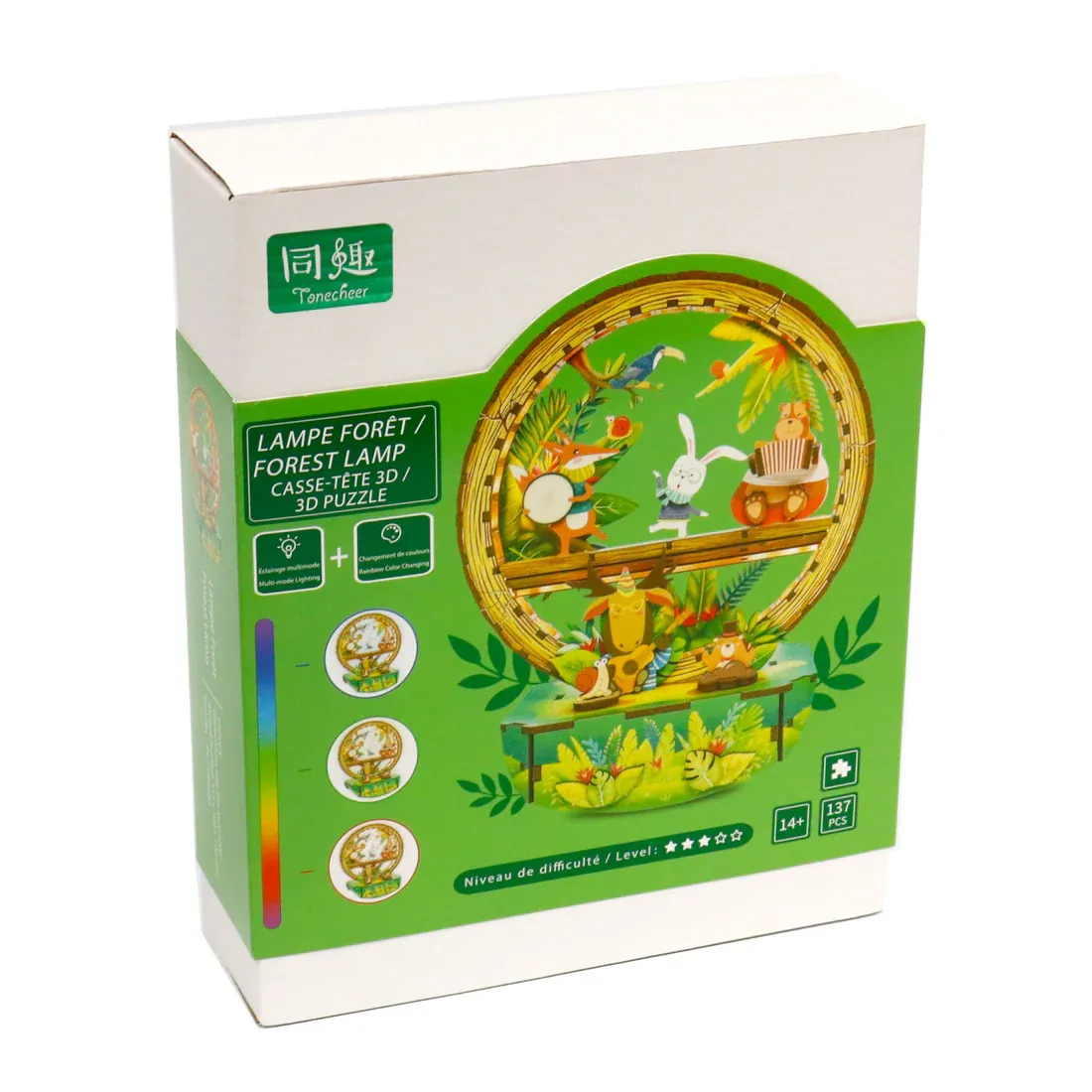 JaCaRou Puzzles - Wooden LED Lamp - Forest