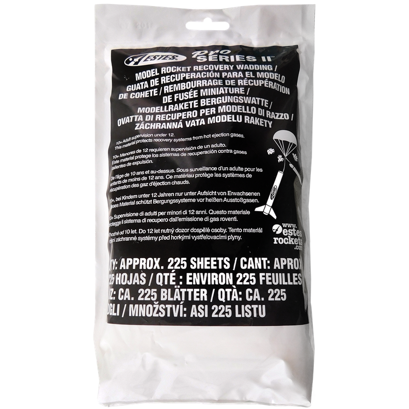 Estes Rockets - Pro Series II Recovery Wadding (39 Sheets)