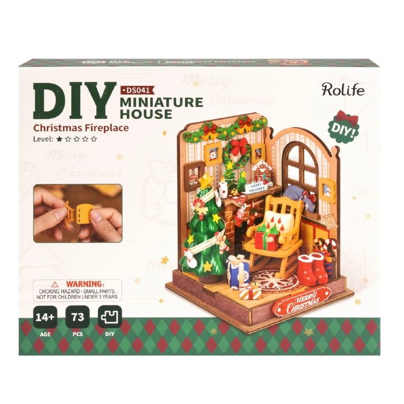 Rolife - Christmas Fireplace - DIY Miniature Doll House Kit