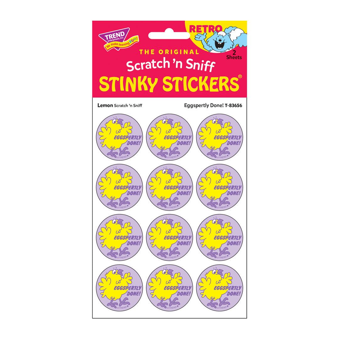 Scratch 'N Sniff Stinky Stickers - Eggspertly Done!, Lemon