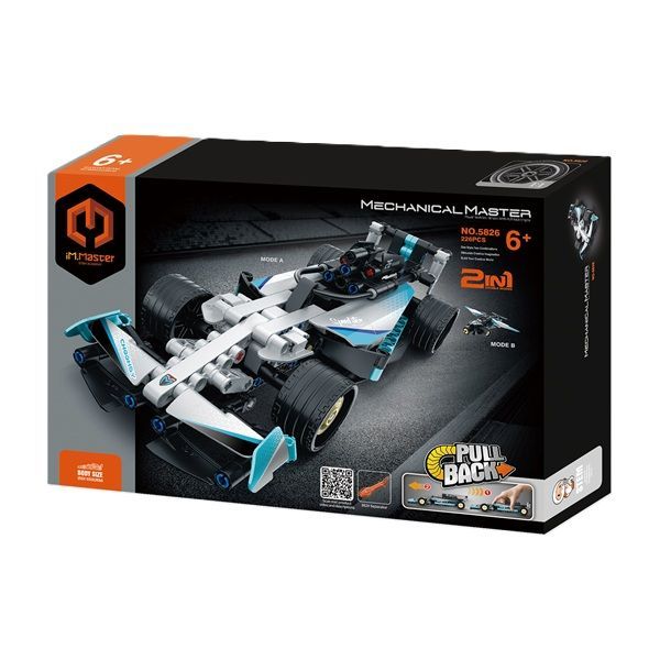 iM.Master - 2 in 1 Pull Back Racing Car&amp;High-wing Airplane 225pcs