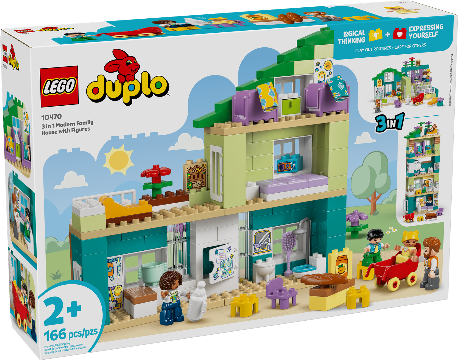LEGO® DUPLO - 3 in 1 Modern Family House with Figures