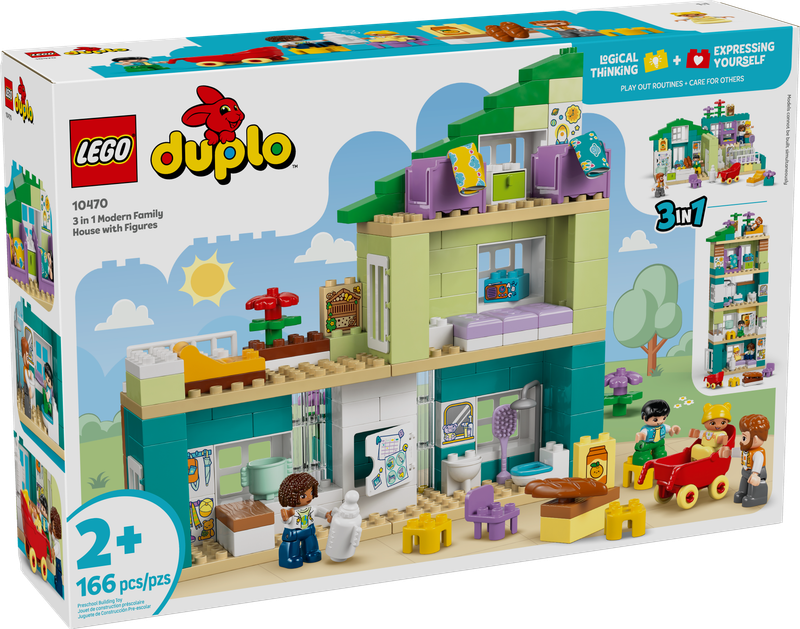 LEGO® DUPLO - 3 in 1 Modern Family House with Figures