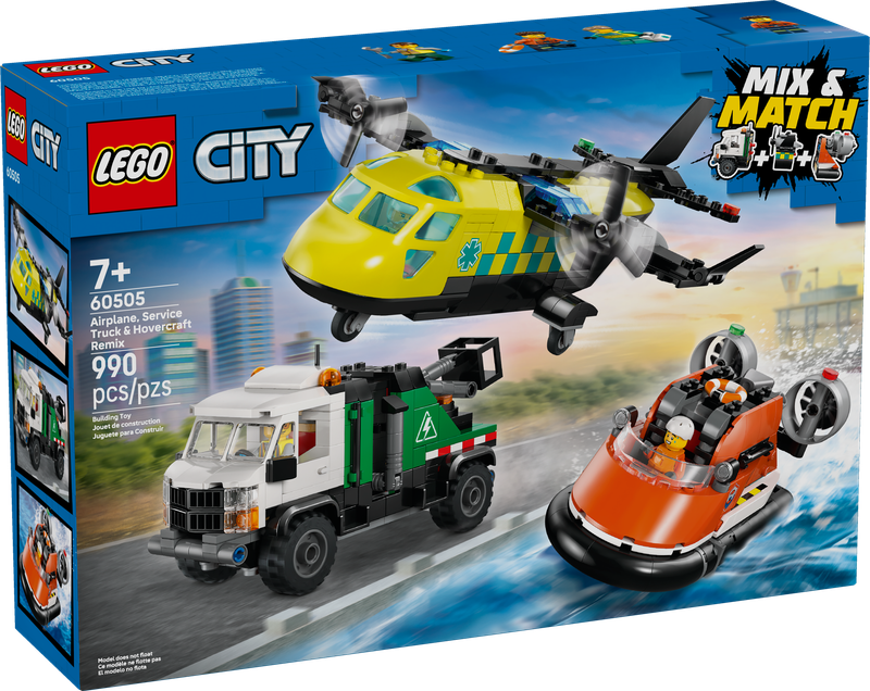 LEGO® CITY - Airplane, Service Truck &amp; Hovercraft Remix