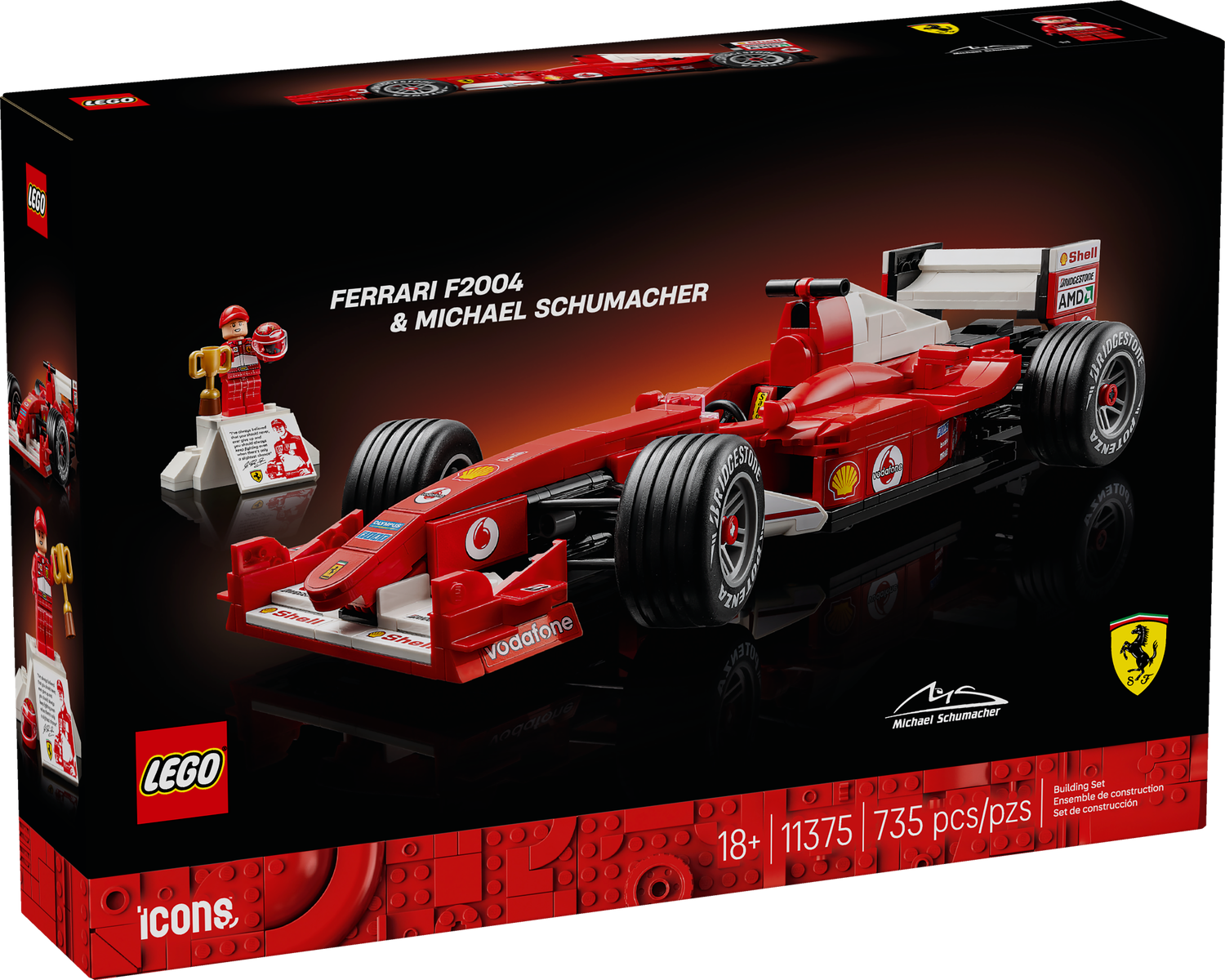 LEGO® ICONS - Ferrari F2004 &amp; Michael Schumacher