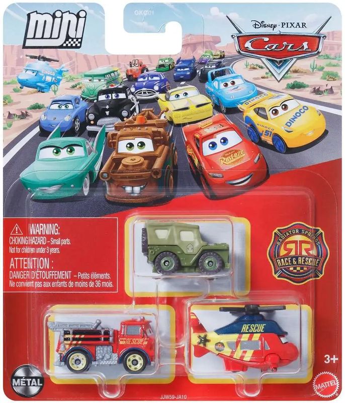 Pixar Cars - Mini Racer 3pk: Sarge, Red, Turbosky