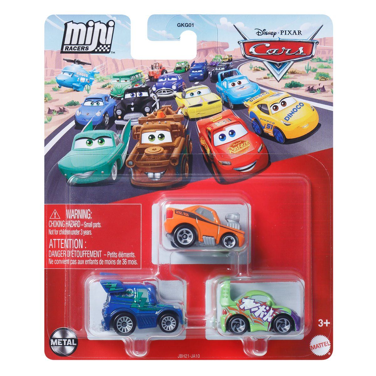 Pixar Cars - Mini Racer 3pk: DJ, Snot Rod, Wingo