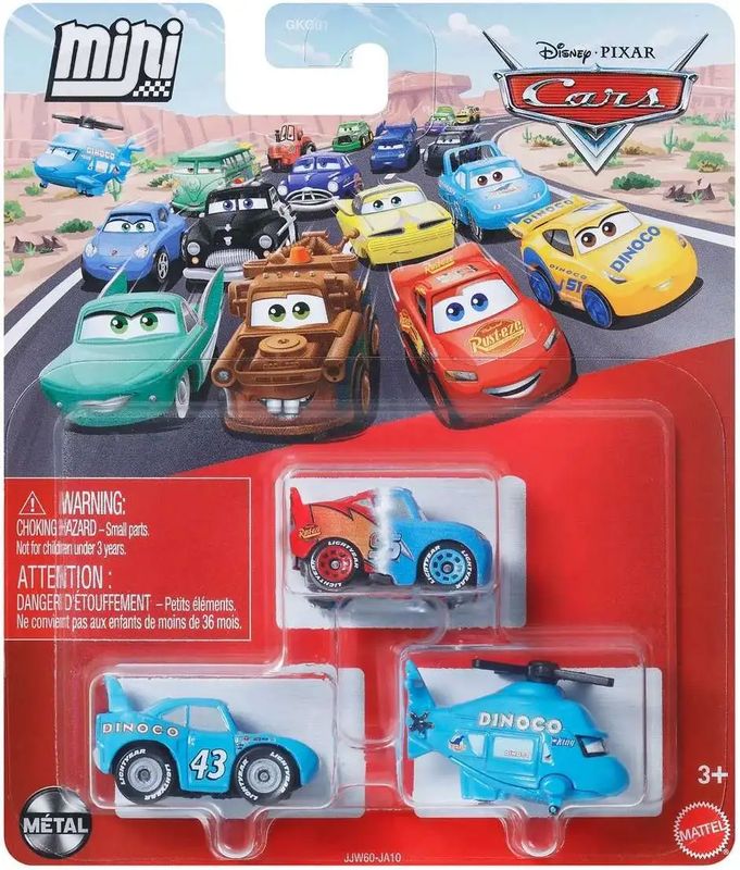 Pixar Cars - Mini Racer 3pk: McQueen, Turbosky, King
