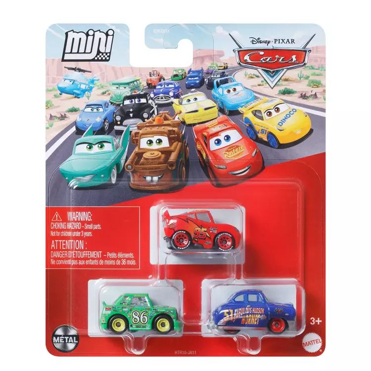 Pixar Cars - Mini Racer 3pk: Doc, Hicks, McQueen