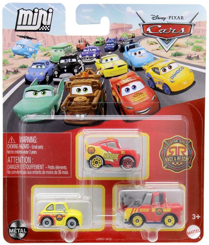 Pixar Cars - Mini Racers 3pk: Luigi, McQueen, Mater