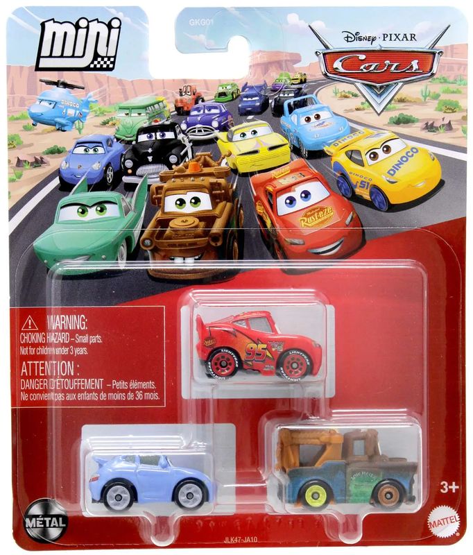Pixar Cars - Mini Racer 3pk: Sally, McQueen, Mater