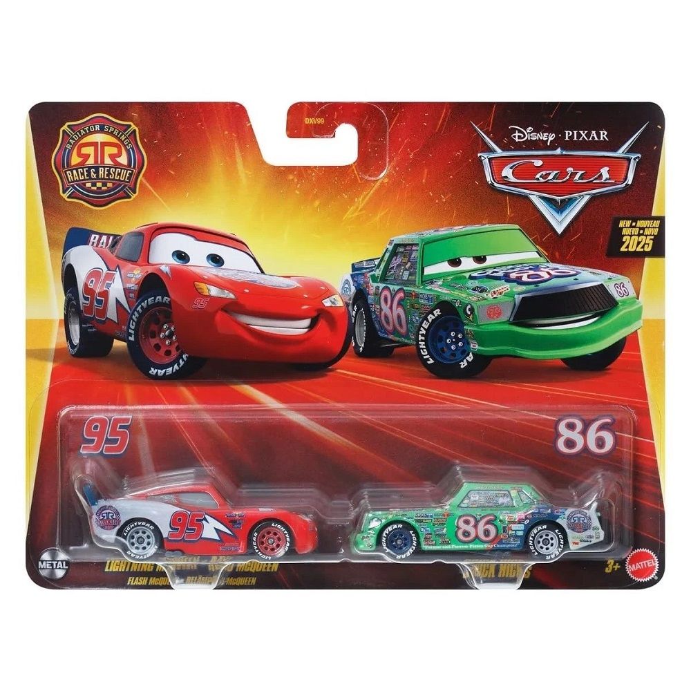 Pixar Cars - 2pk: R&amp;R Lightning McQueen &amp; R&amp;R Chick Hicks