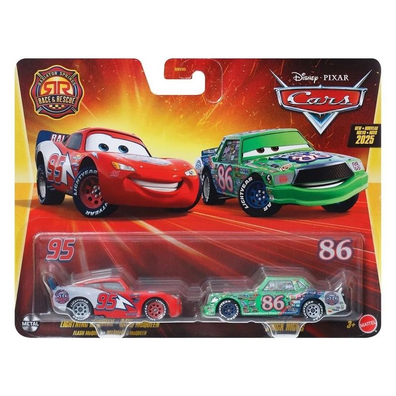 Pixar Cars - 2pk: R&amp;R Lightning McQueen &amp; R&amp;R Chick Hicks