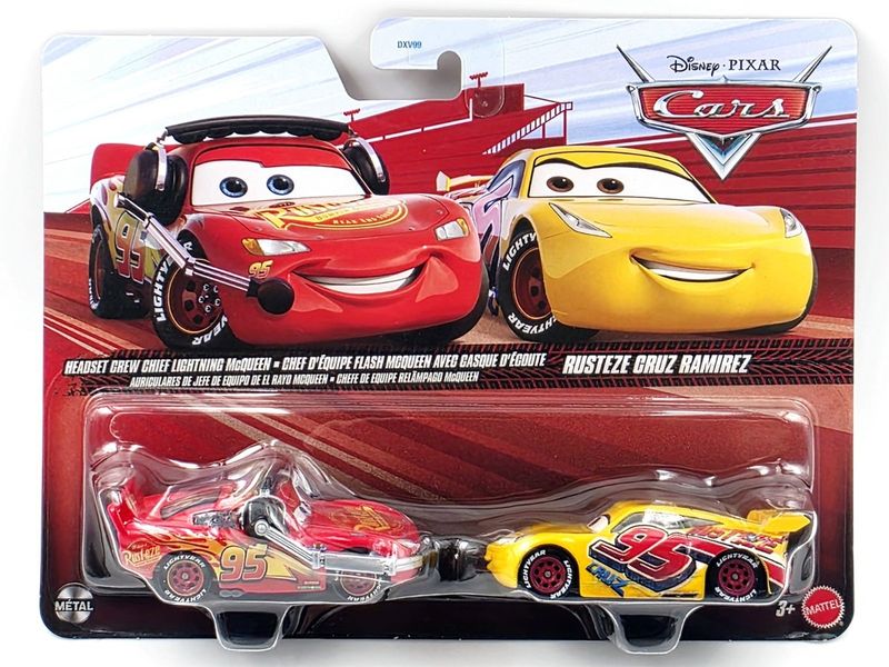 Pixar Cars - 2pk: Crew Chief McQueen &amp; Rusteze Cruz