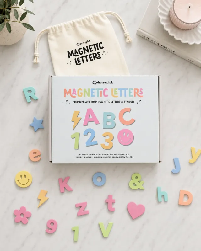 Soft Foam Magnetic Letters &amp; Symbols  150pc - Pastel Rainbow