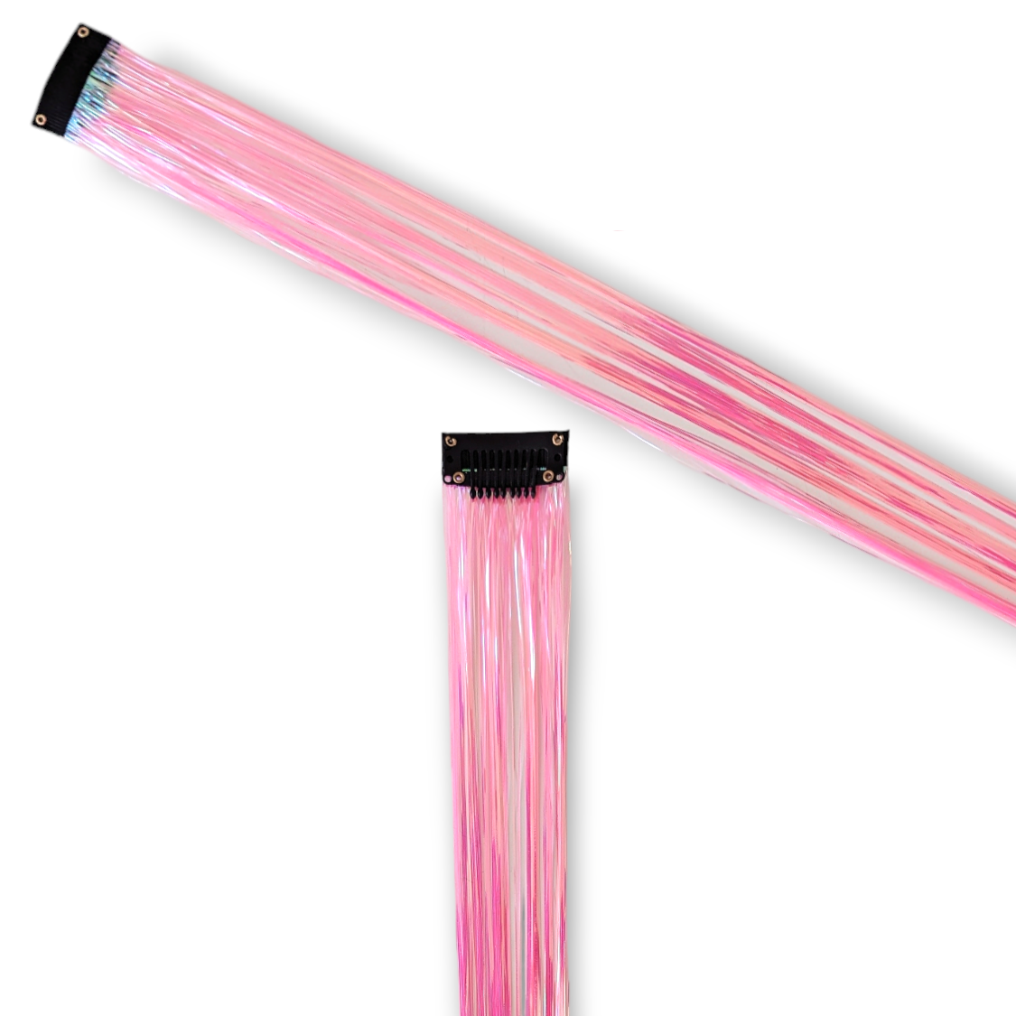 Clip in Hair Extension - Tinsel Baby Pink