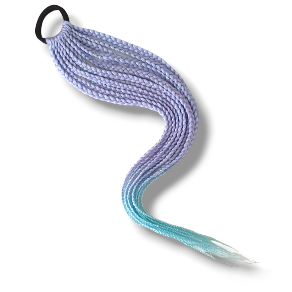 Bandless Mermaid Braids - Purple Aqua